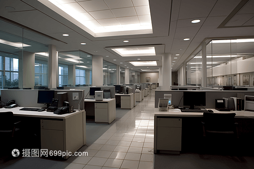 开放式现代办公室 办公设备的革新与布局